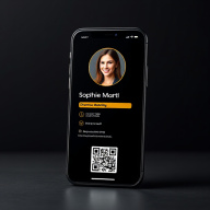 Carte digitale QIDROO de Sophie Martin sur smartphone