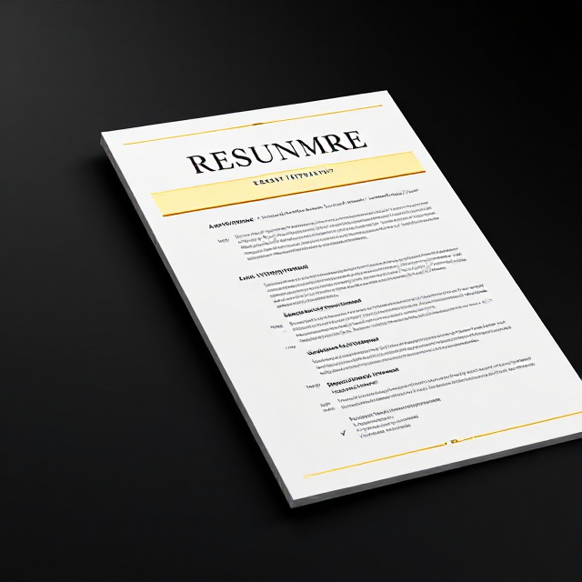 Modèle de CV Executive noir et or signé QIDROO
