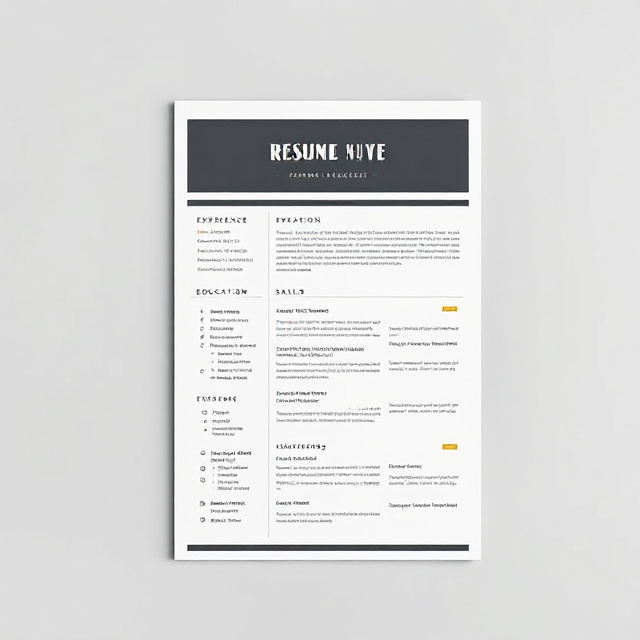 Modèle de CV Professional sobre et structuré signé QIDROO